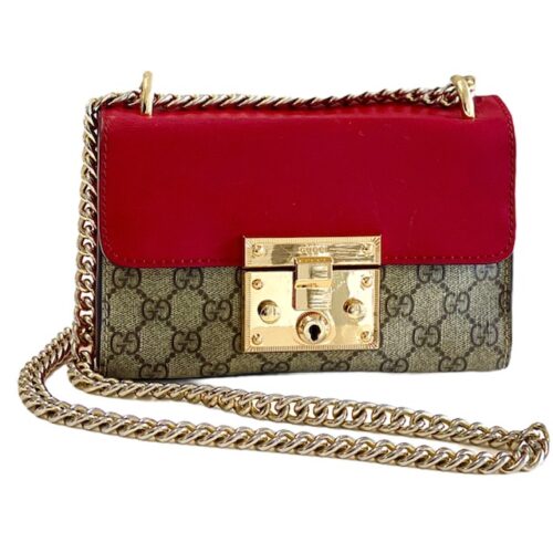 Gucci Supreme Coated Canvas Padlock Medium Shoulder Bag