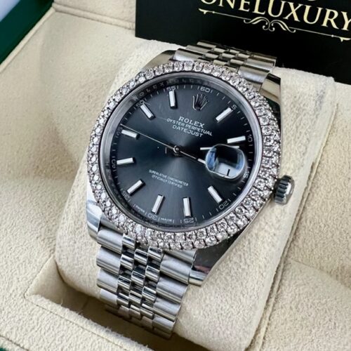 Rolex Datejust 41 Slate / Rhodium Dial Jubilee ref 126300 - Year 2020