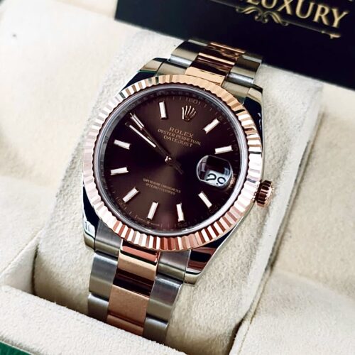 Rolex Datejust Rose Gold 41mm Chocolate Dial ref. 126331 - Complete Set