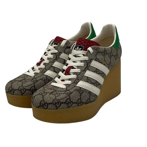 Adidas x Gucci Wmns Wedge Gazelle 'Beige GG Monogram' Size 5