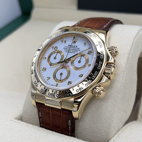 Rolex Daytona Ref. 116518 in 18k Gold APH Porcelain Dial