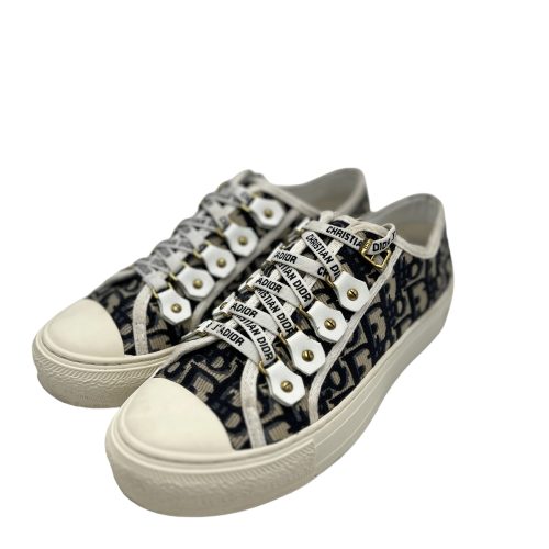 WALK'N'DIOR SNEAKER Deep Blue Dior Oblique Embroidered Cotton Size 6