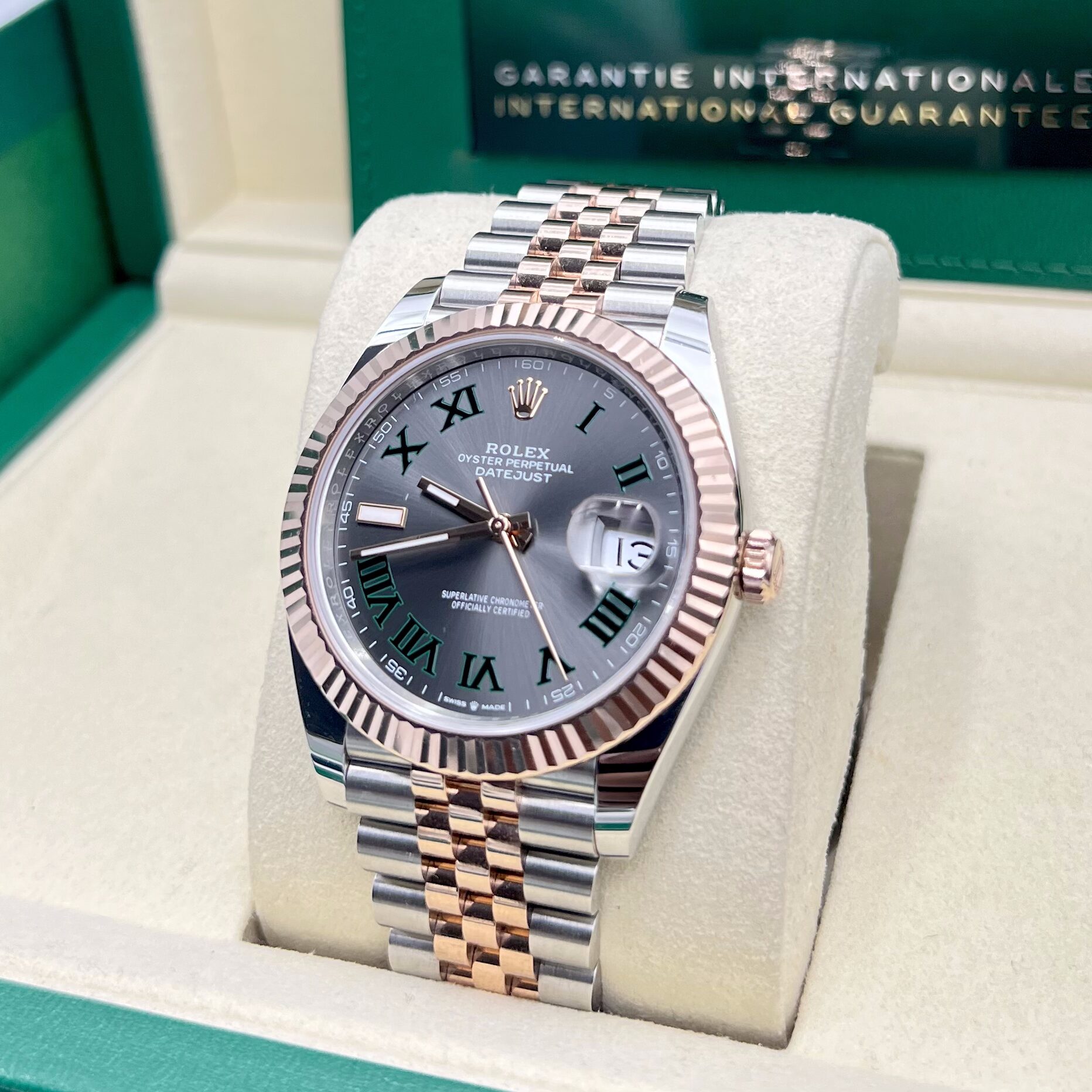Rolex Datejust Rose Gold 41mm Wimbledon Dial ref. 126331