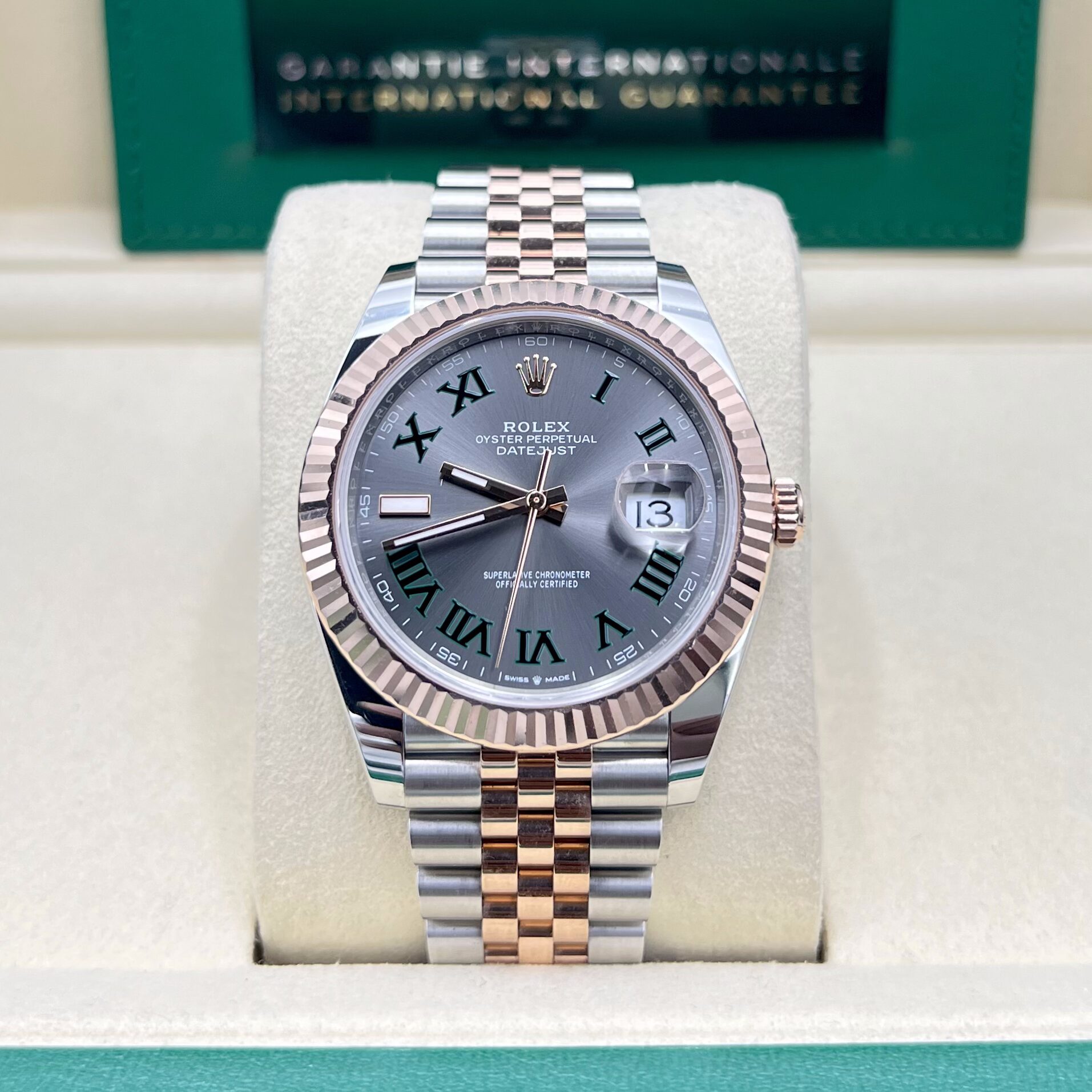 Rolex Datejust Rose Gold 41mm Wimbledon Dial ref. 126331