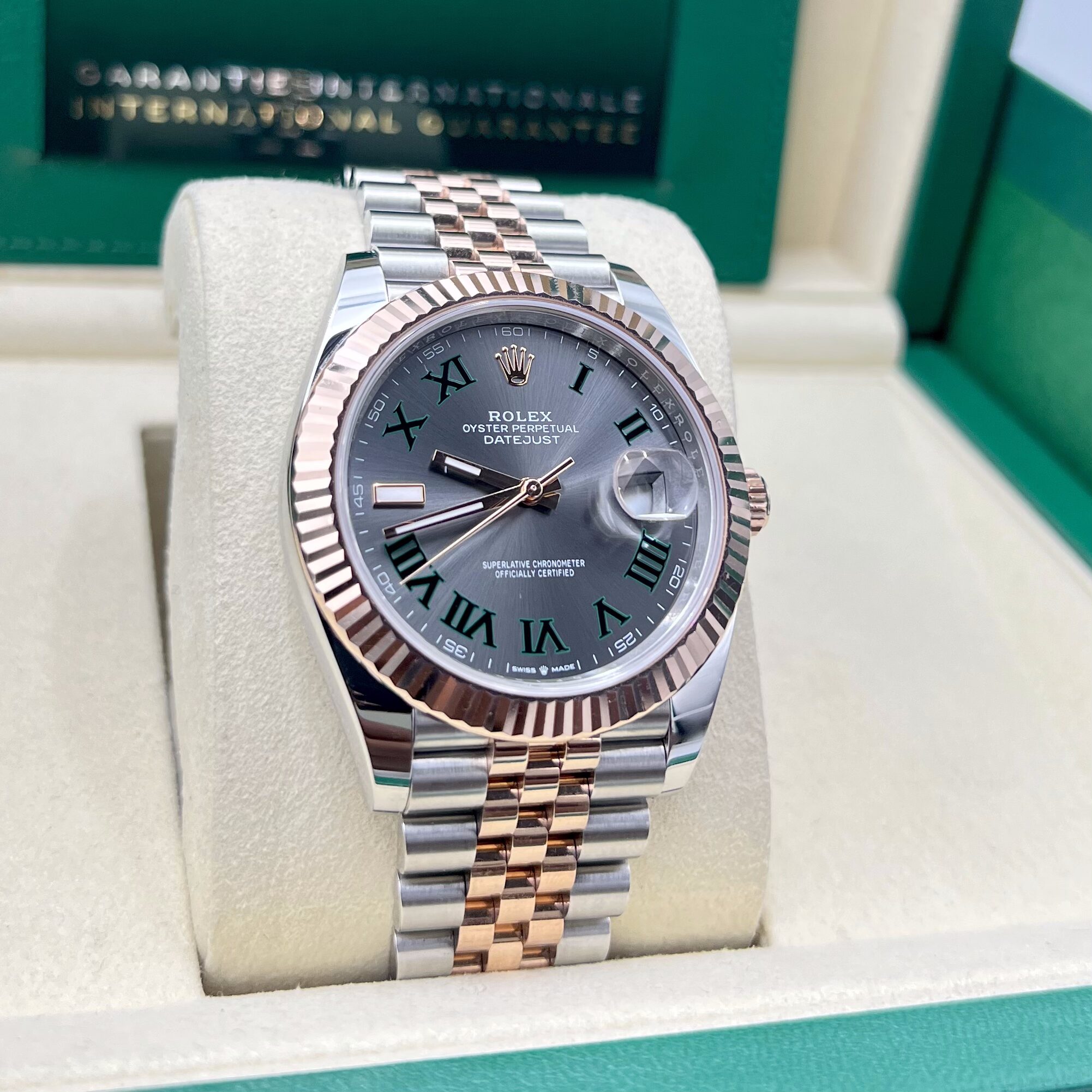 Rolex Datejust Rose Gold 41mm Wimbledon Dial ref. 126331