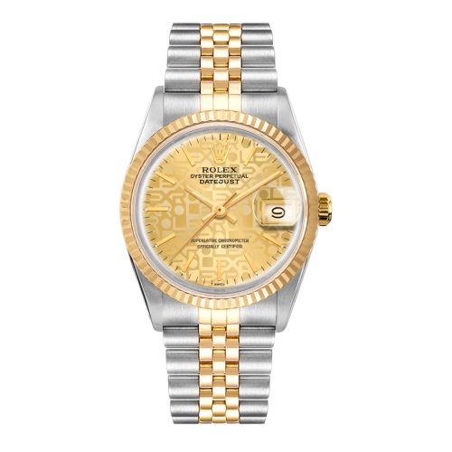 Rolex Datejust 36 Champagne Jubilee Dial Gold & Steel Ref: 16013