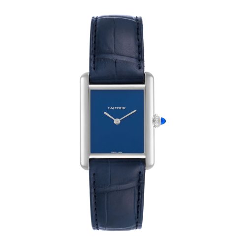 Cartier Tank Must Large Steel Blue Dial Ref: WSTA0055 (Unworn)