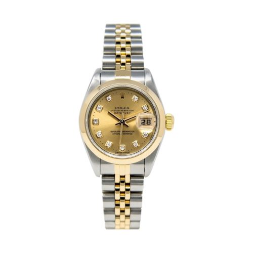 Rolex Landy Datejust 26mm Champagne Diamont Dial Ref: 69163
