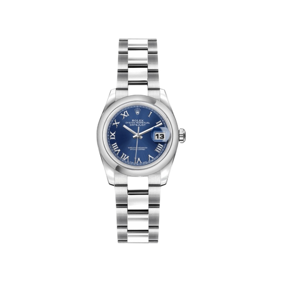 Rolex Lady Datejust 26mm Blue Roman Numeral Dial Ref: 179160