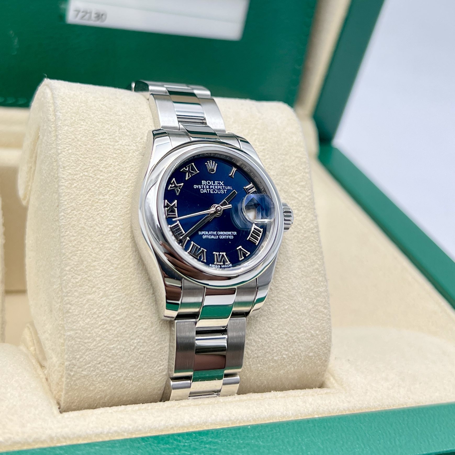 Rolex Lady Datejust 26mm Blue Roman Numeral Dial Ref: 179160