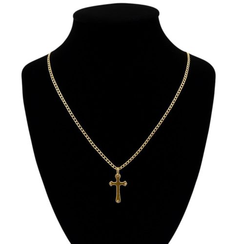 9ct Yellow Gold Chain with Cross – 45cm, 2mm, 2.94g