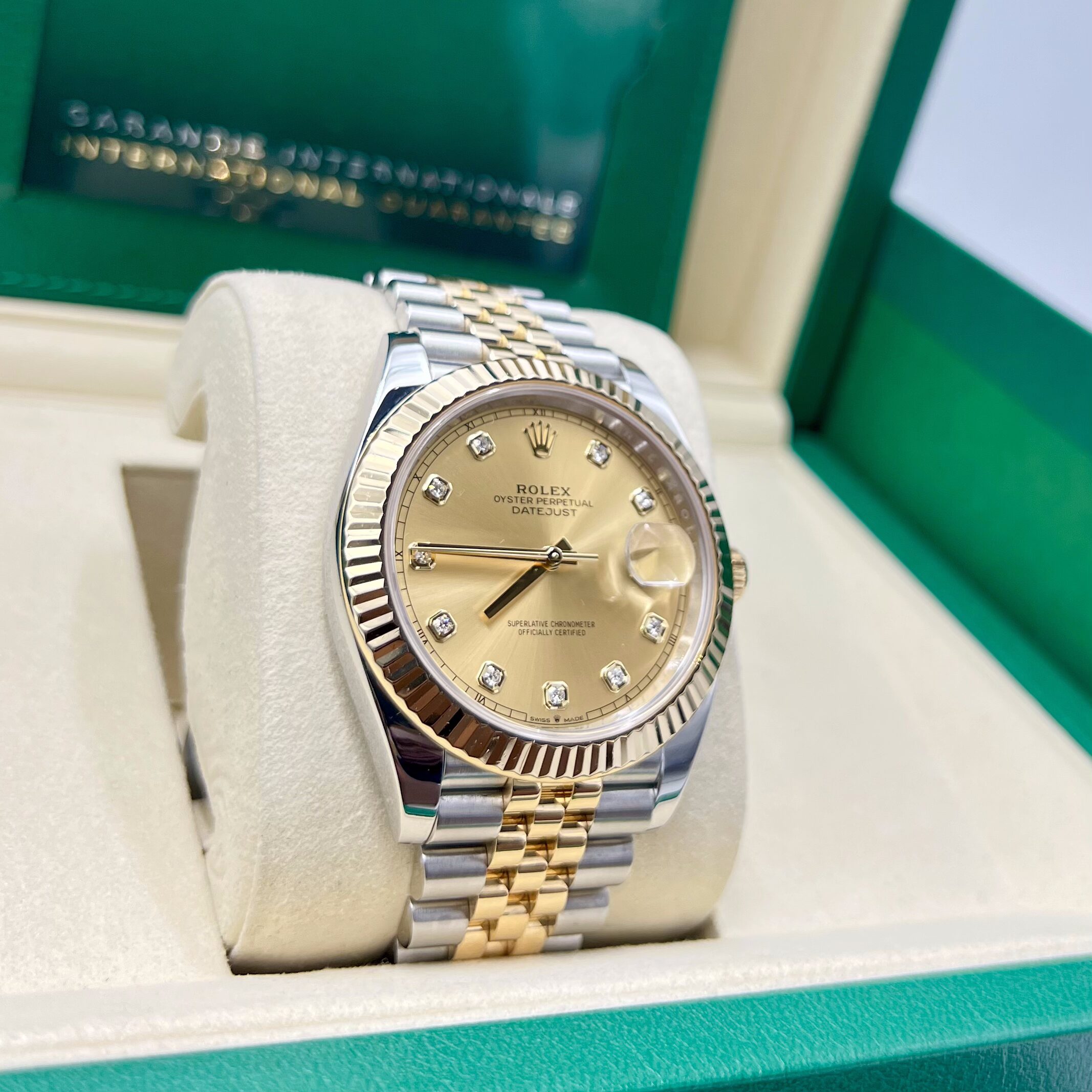 Rolex Datejust 41mm Champagne Diamond Dial Ref: 126333 (2022)