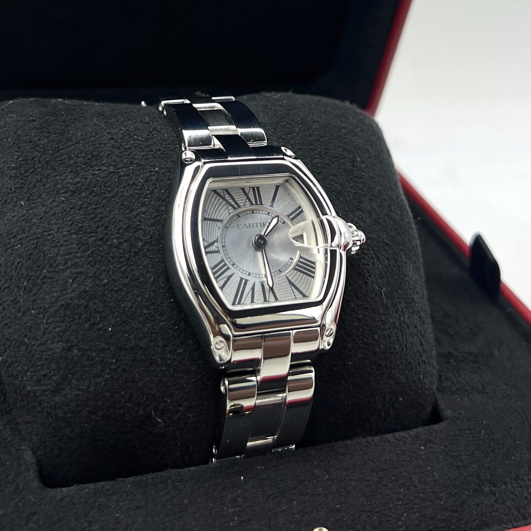 Cartier Roadster Silver Dial 37mm Ref: W62016V3