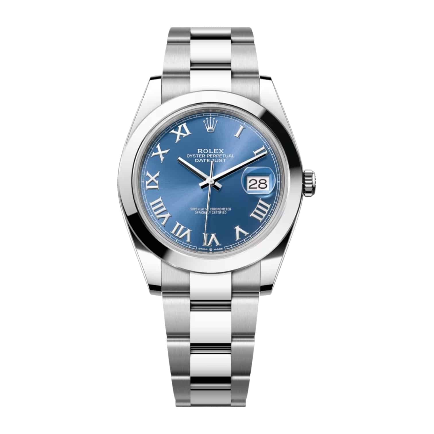 Rolex Datejust 41 Stainless Steel Azzurro Blue Dial Ref: 126300