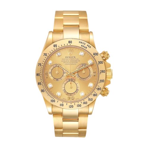 Rolex Daytona 40mm Yellow Gold Champagne Diamond Dial Ref: 116528 (Year 2009)