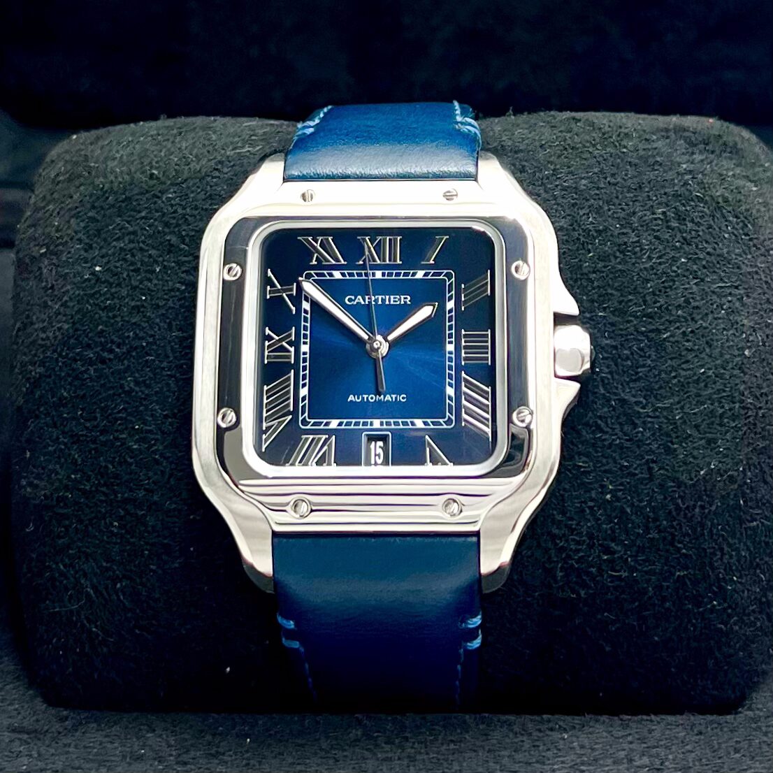 Cartier Santos De Cartier Large Blue Dial Ref: WSSA0030