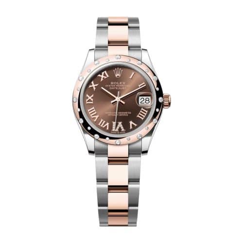 Rolex Datejust 31mm Everose Gold Chocolate Roman Dial VI 11 Diamond Ref. 178341