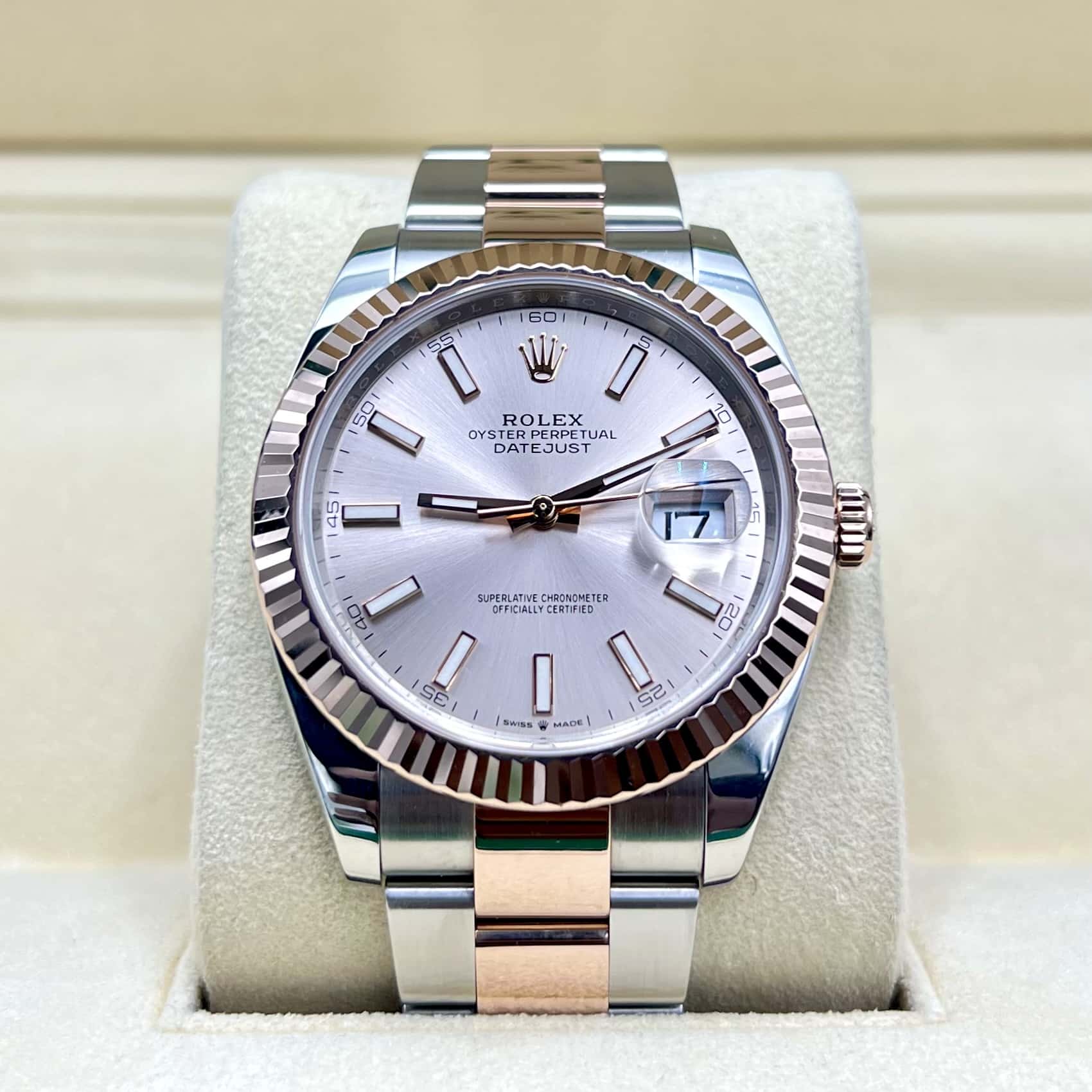 Rolex Datejust 41 Rose Gold/Steel Sundust  Dial Ref: 126331