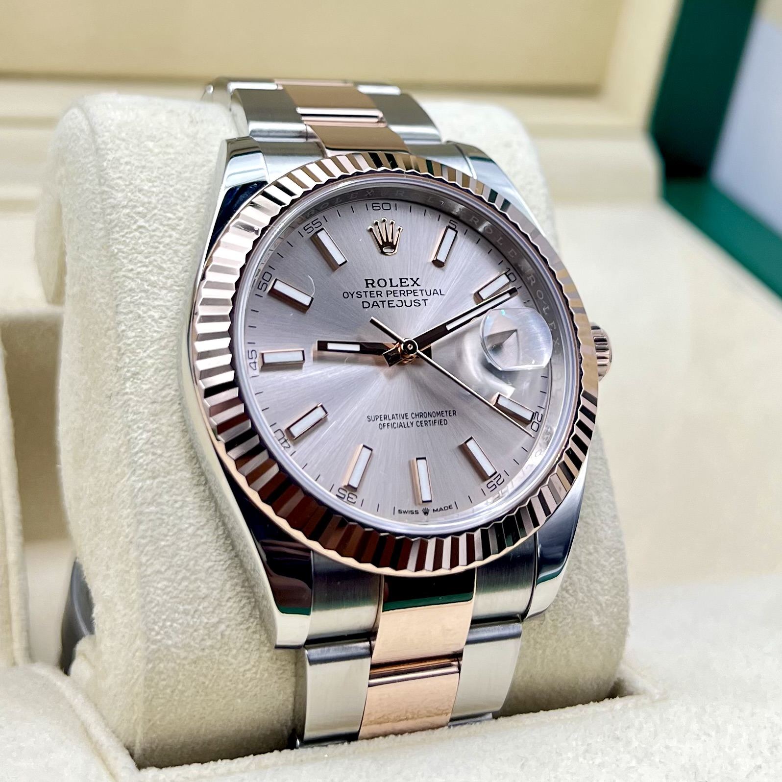 Rolex Datejust 41 Rose Gold/Steel Sundust  Dial Ref: 126331
