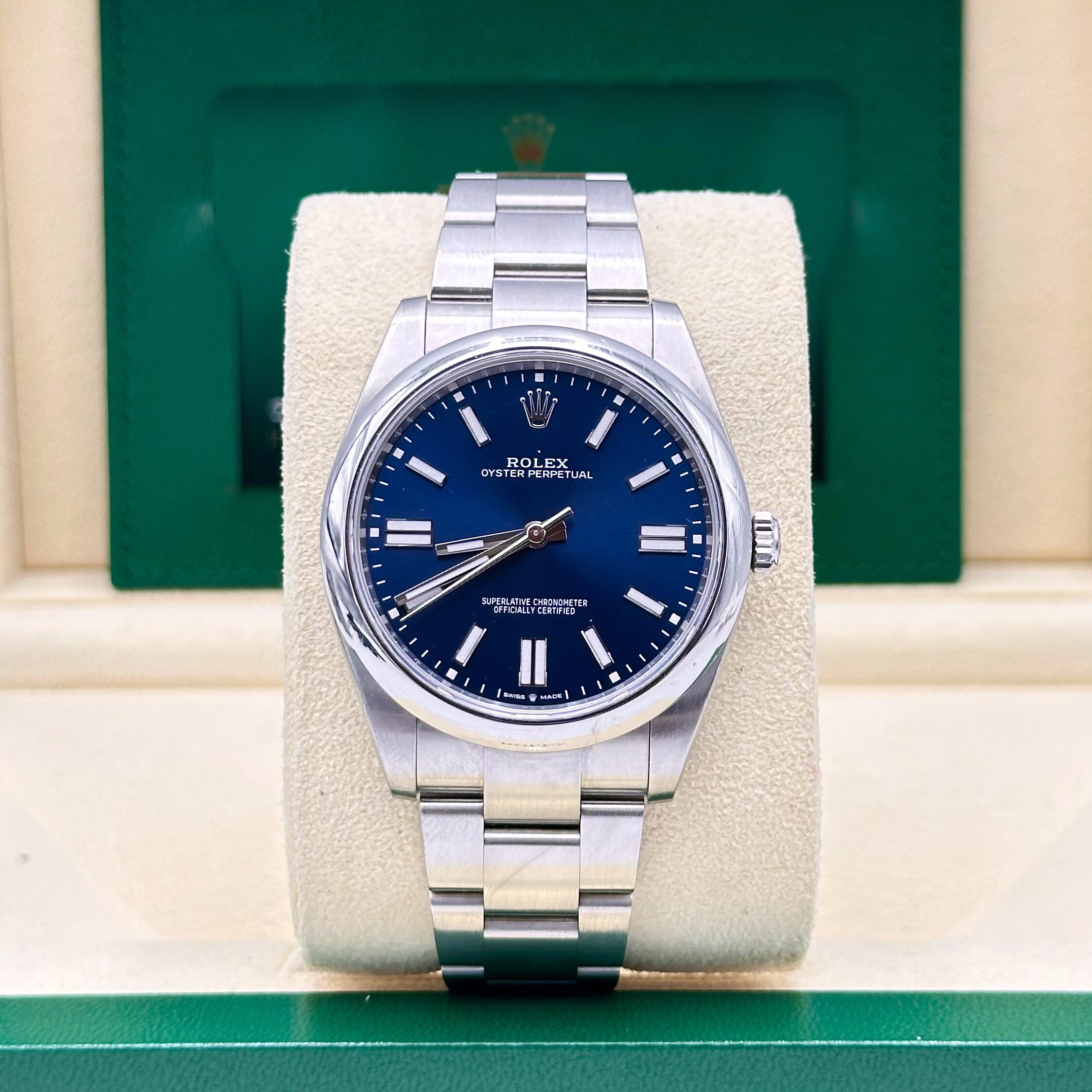 Rolex Oyster Perpetual 41mm Blue Dial Ref: 124300 (2024)