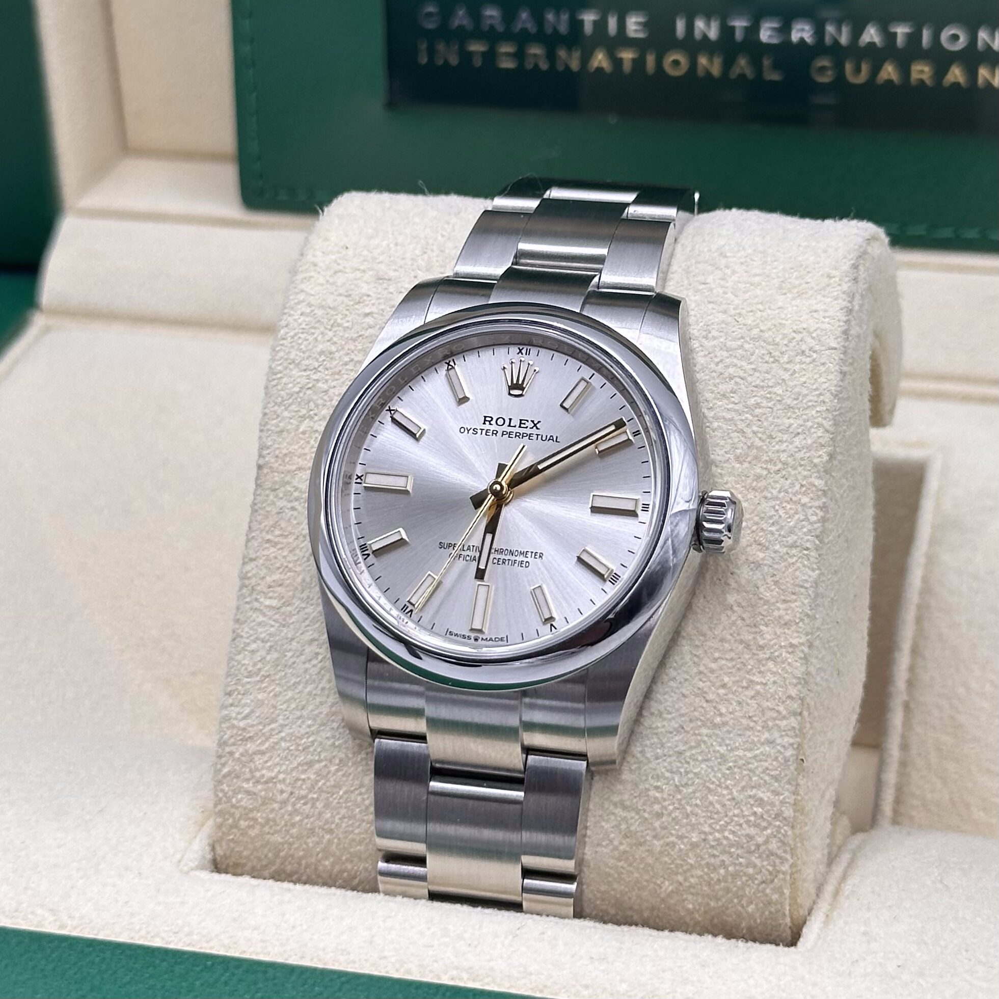 Rolex Oyster Perpetual 34mm Silver Dial Ref: 124200 (2021)