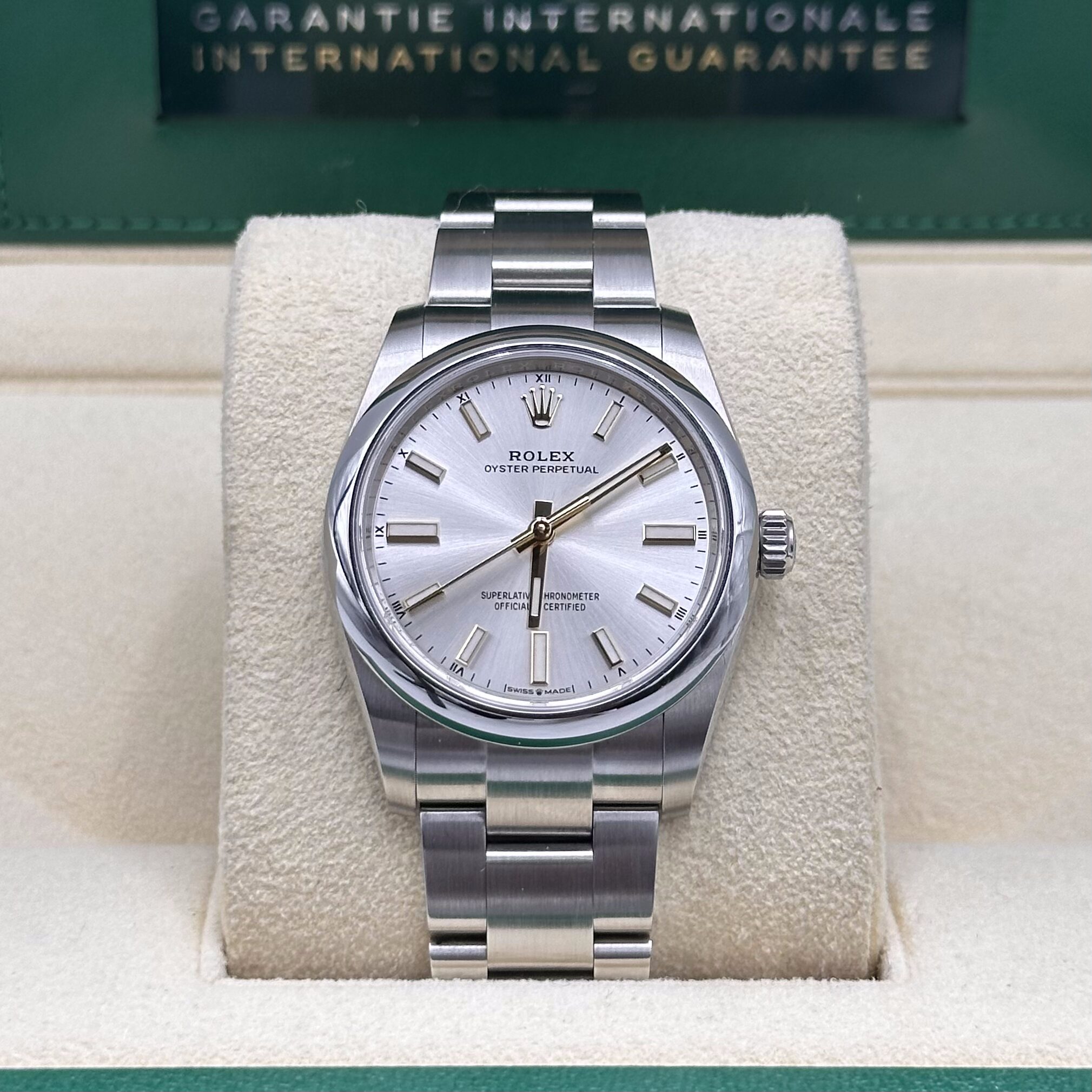 Rolex Oyster Perpetual 34mm Silver Dial Ref: 124200 (2021)