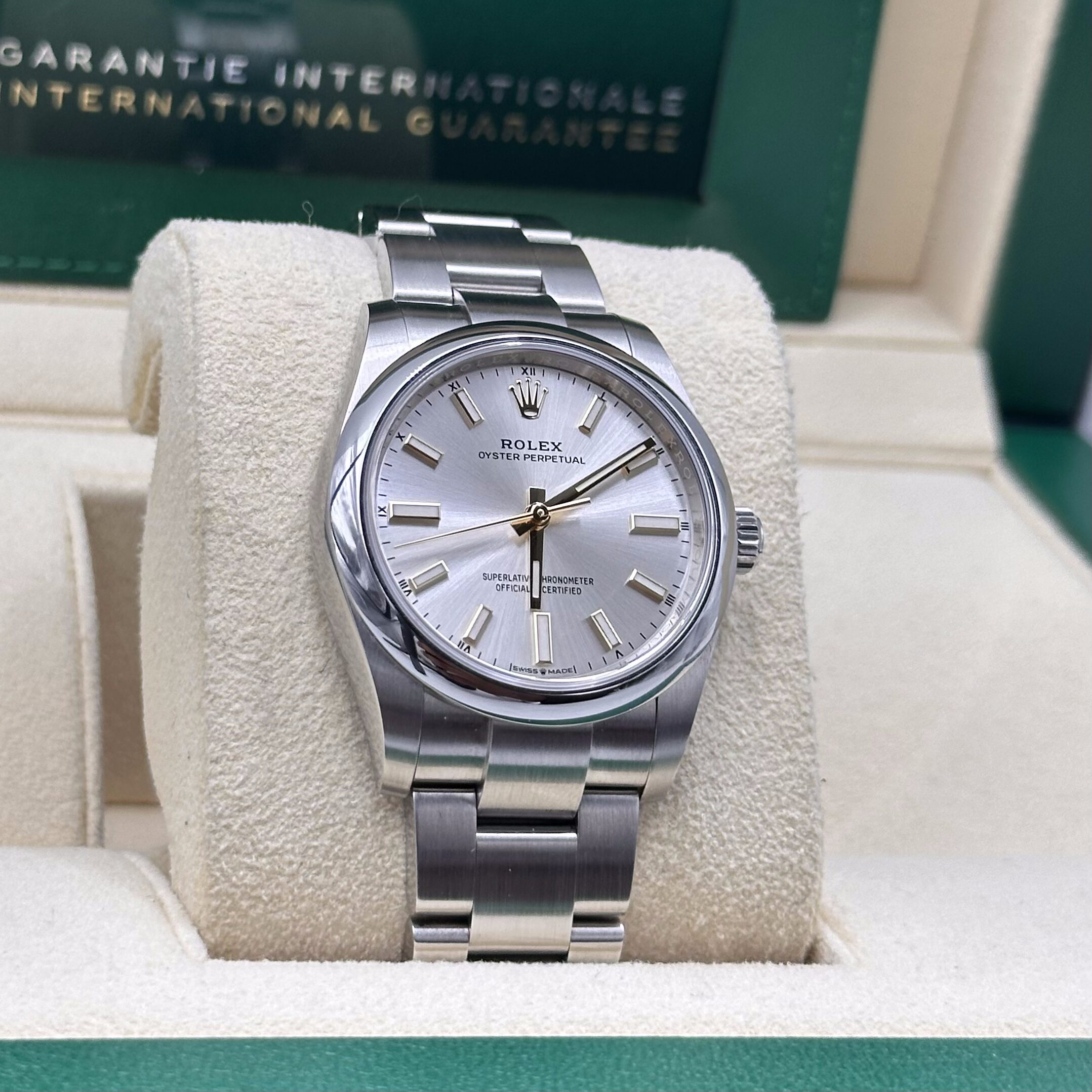Rolex Oyster Perpetual 34mm Silver Dial Ref: 124200 (2021)