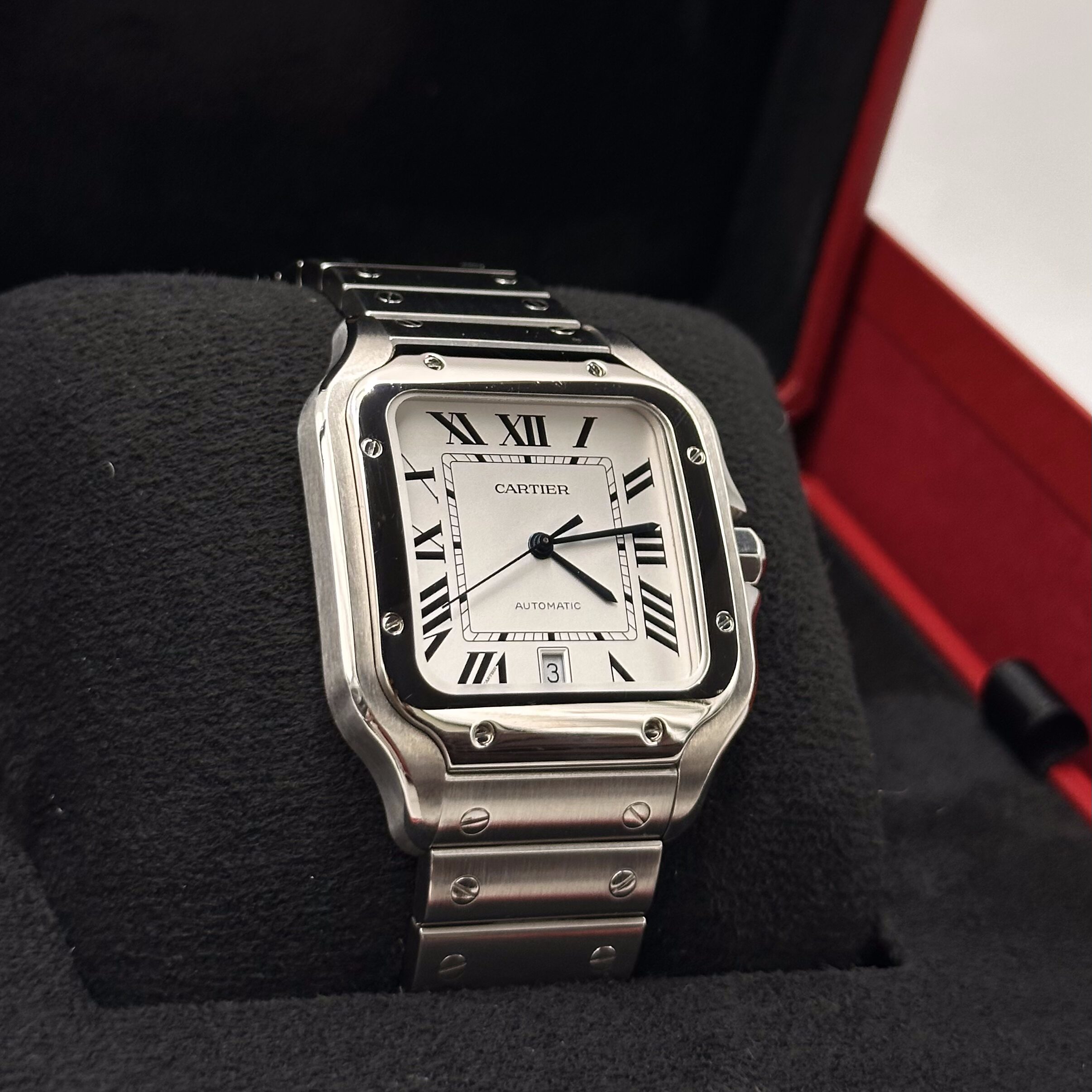 Cartier Santos Large White Dial Ref: WSSA0018