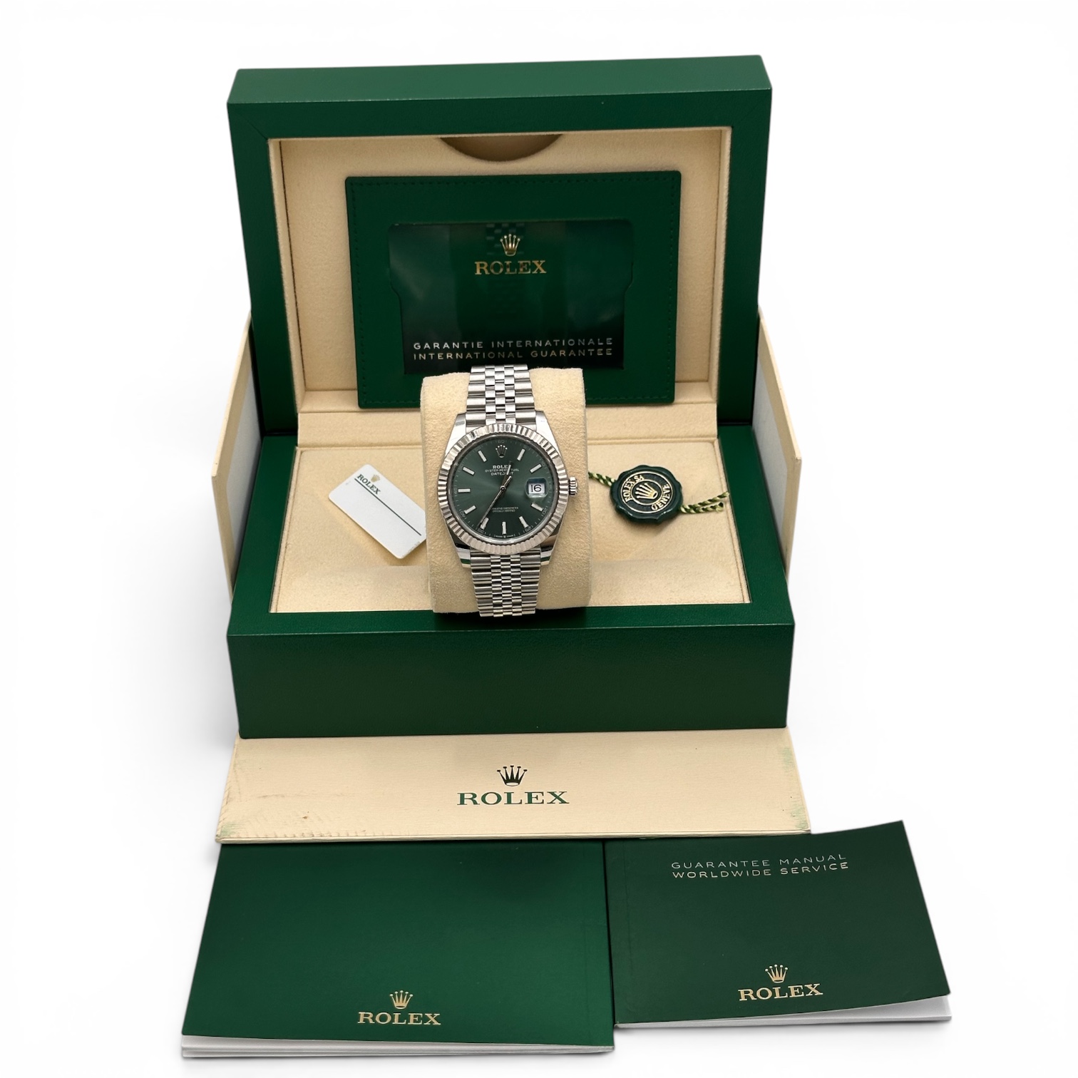 Rolex Datejust 41mm Mint Green Dial Ref: 126334 (2023)