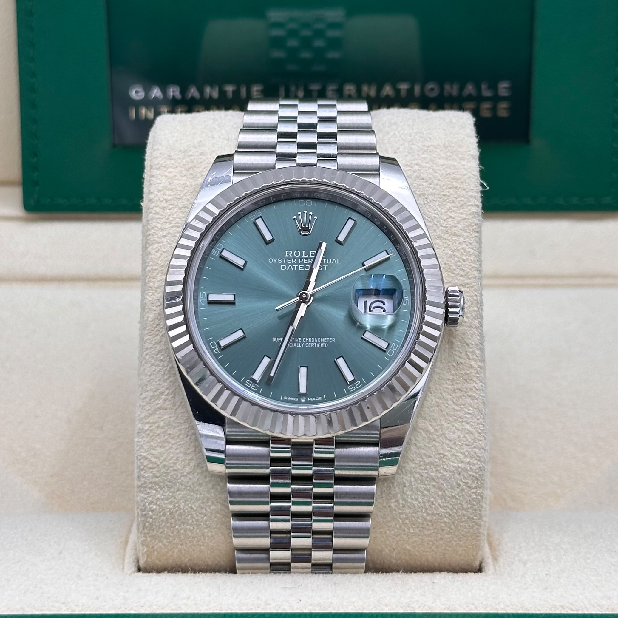 Rolex Datejust 41mm Mint Green Dial Ref: 126334 (2023)