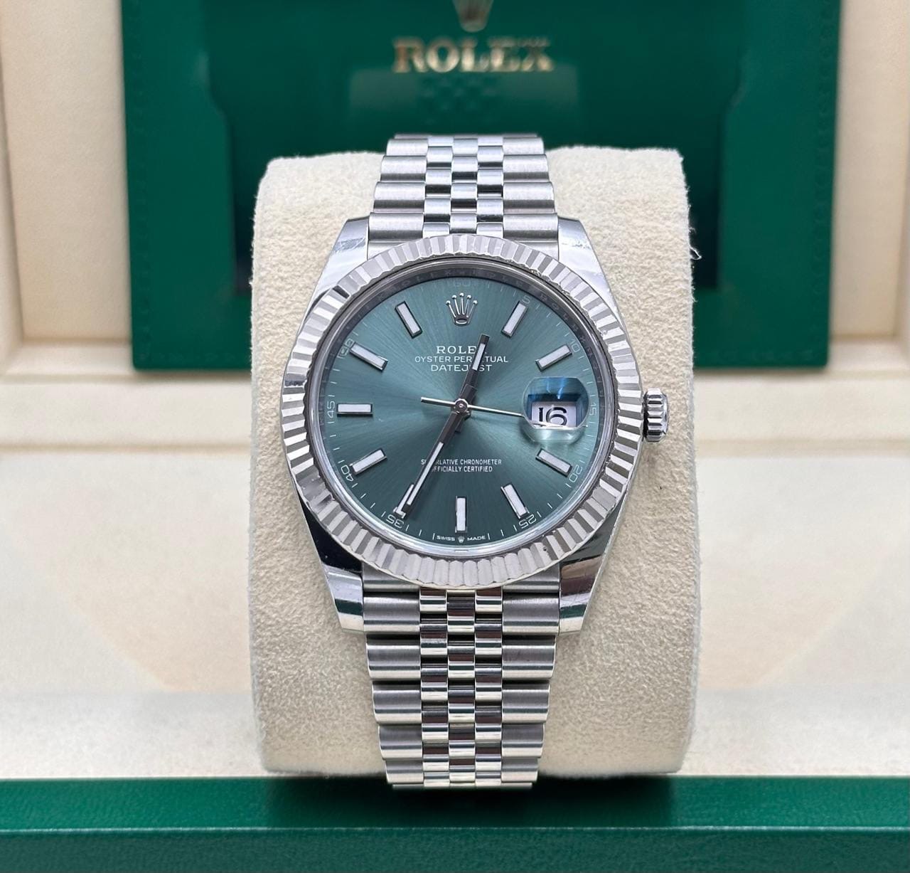 Rolex Datejust 41mm Mint Green Dial Ref: 126334 (2023)