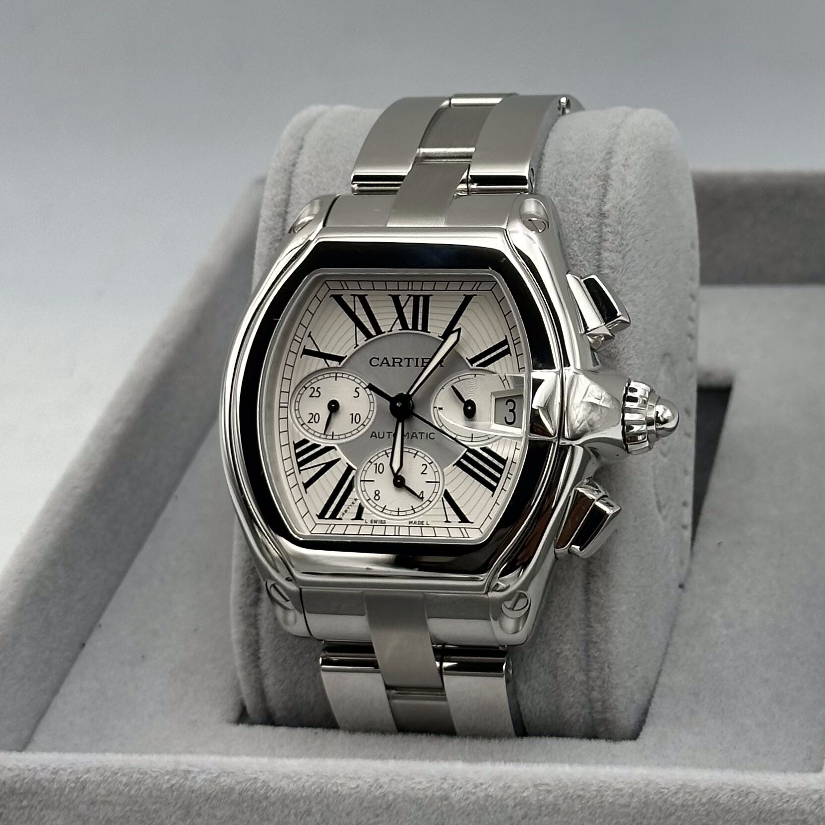 Cartier Roadster XL Chronograph 43mm Ref: W62019X6