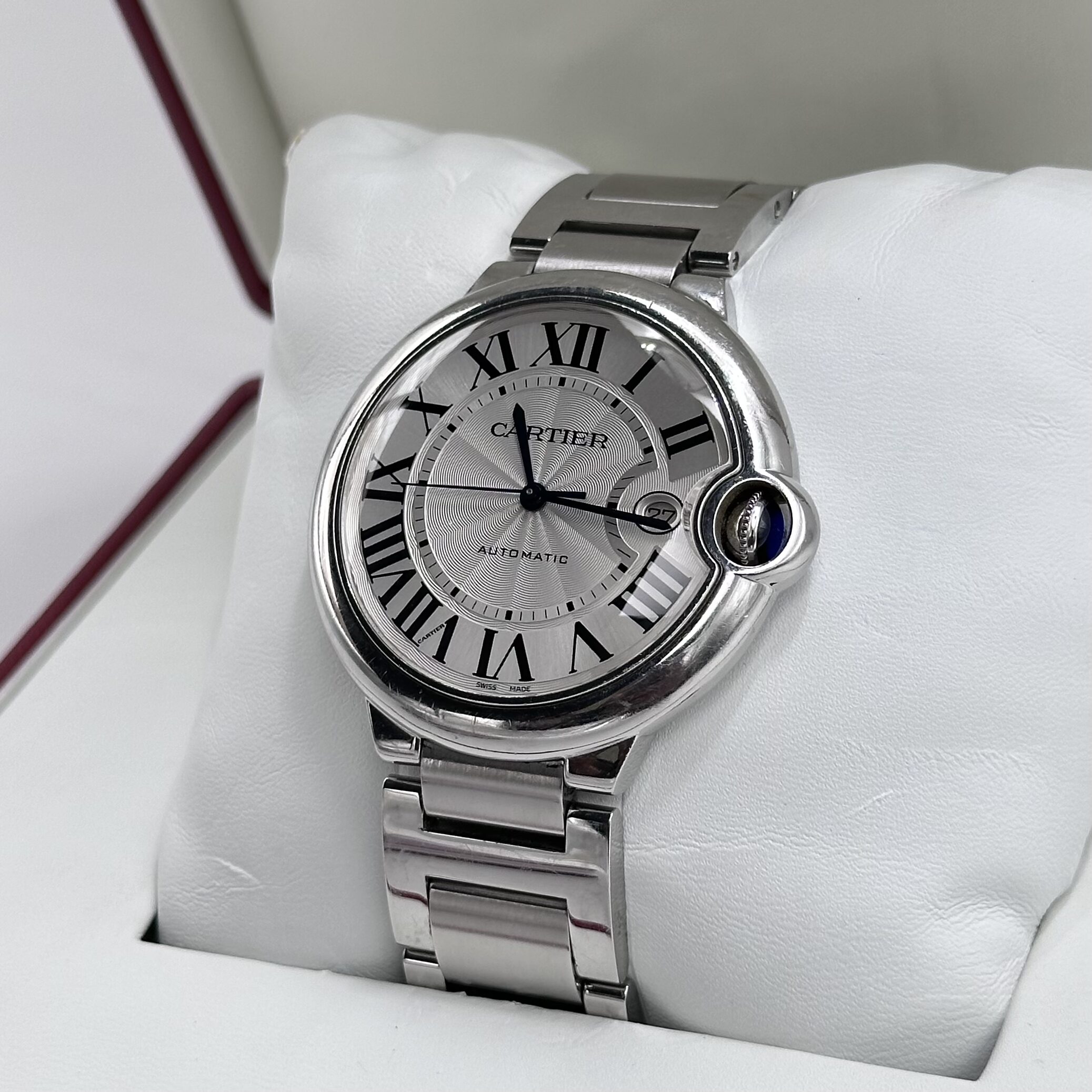 Cartier Ballon Blue De Cartier 42mm Silver Dial Ref: W69012Z4