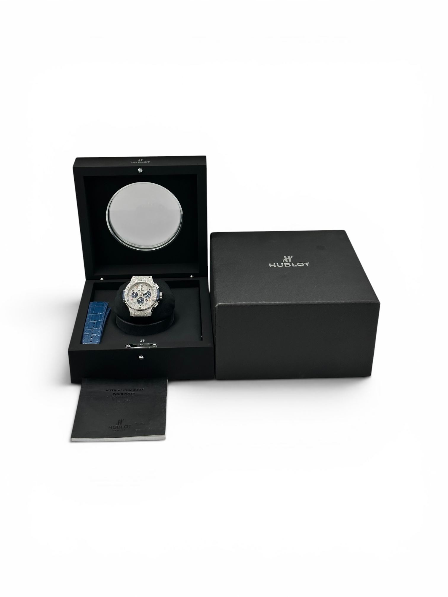 Hublot Big Bang 44mm Chronograph Iced Out Diamond Dial Ref. 301.SX.7170.LR