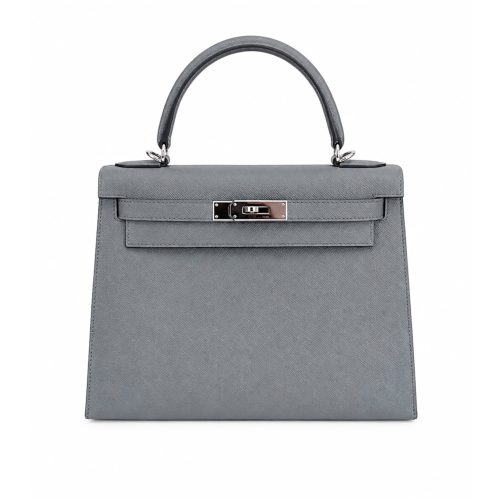 Hermès Kelly 28 Sellier Gris Epsom Leather Palladium Hardware (2019)
