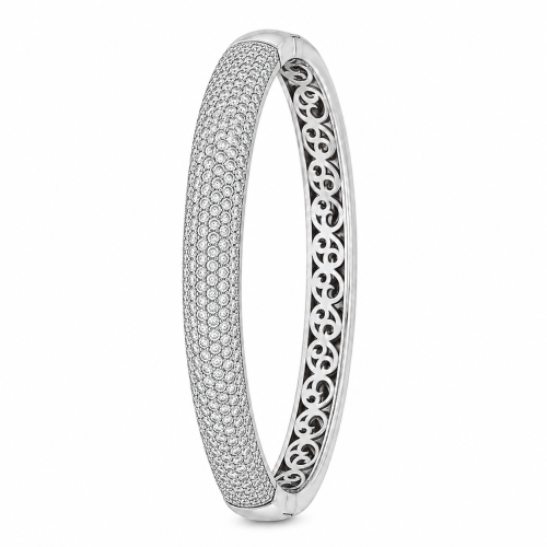 18ct White Gold Pavé Set Diamond Bracelet
