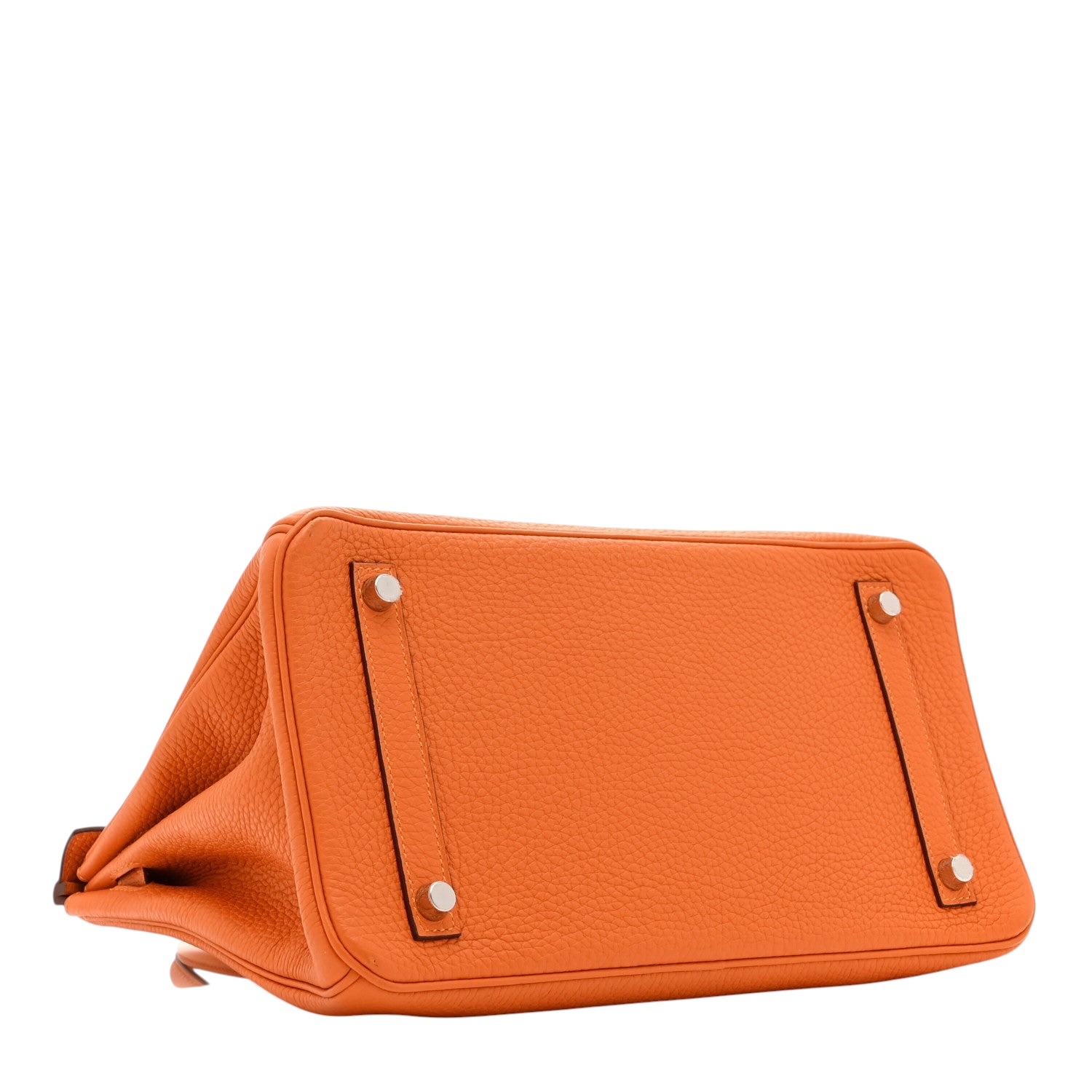 Hermes Birkin 30 Orange Veau Togo Leather Handbag