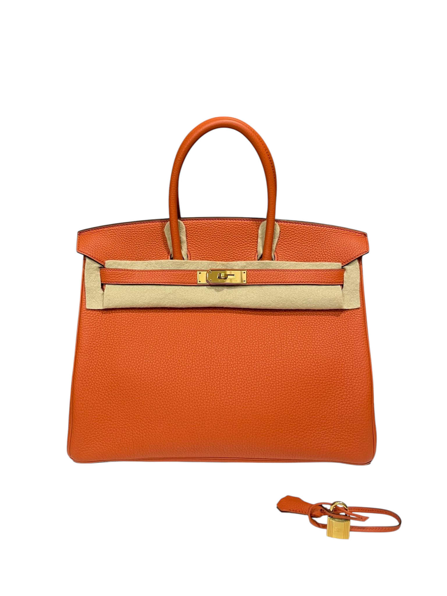Hermes Birkin 35 Orange Togo Leather