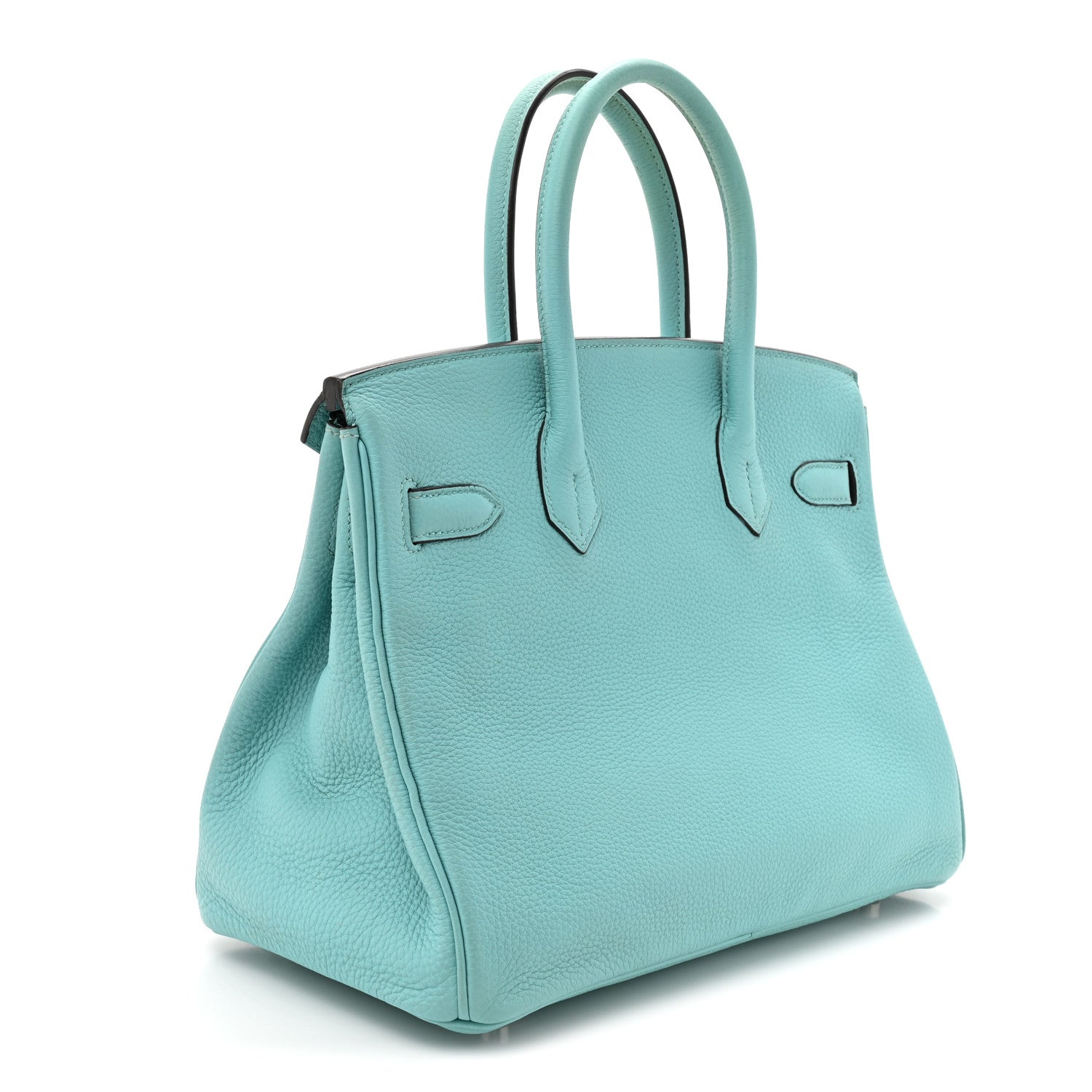Hermes Birkin 30 Blue Atoll Leather Handbag