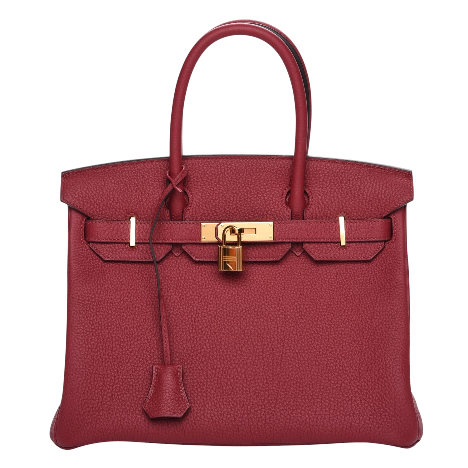 Hermes Birkin 30 Rouge Grenat Togo Leather Handbag