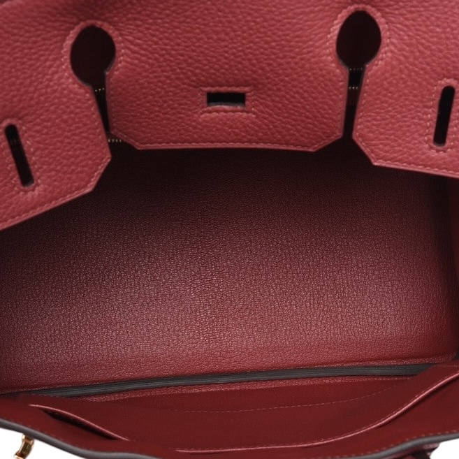 Hermes Birkin 30 Rouge Grenat Togo Leather Handbag
