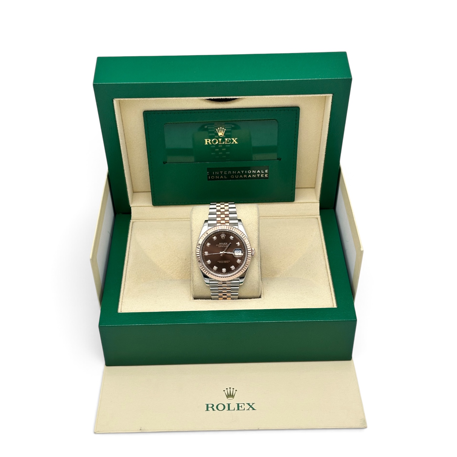 Rolex Datejust 41mm Everose Gold Chocolate Diamond Dial Ref: 126331 (2021)