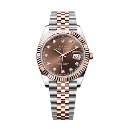 Rolex Datejust 41mm Everose Gold Chocolate Diamond Dial Ref: 126331 (2021)