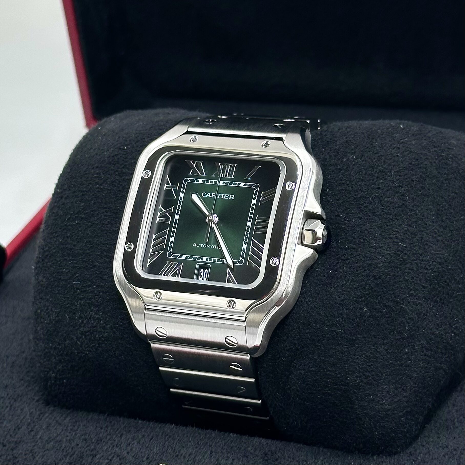 Cartier Santos De Cartier Green Dial Large Ref: WSSA0062