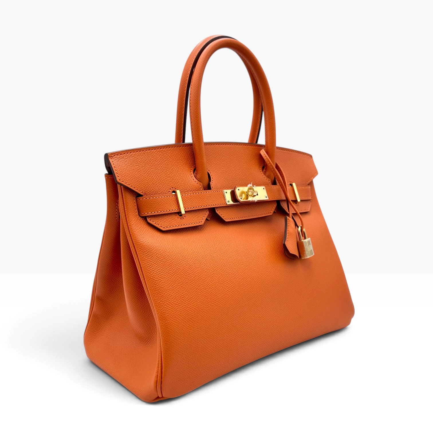 Hermes Birkin 30 Orange Togo Leather