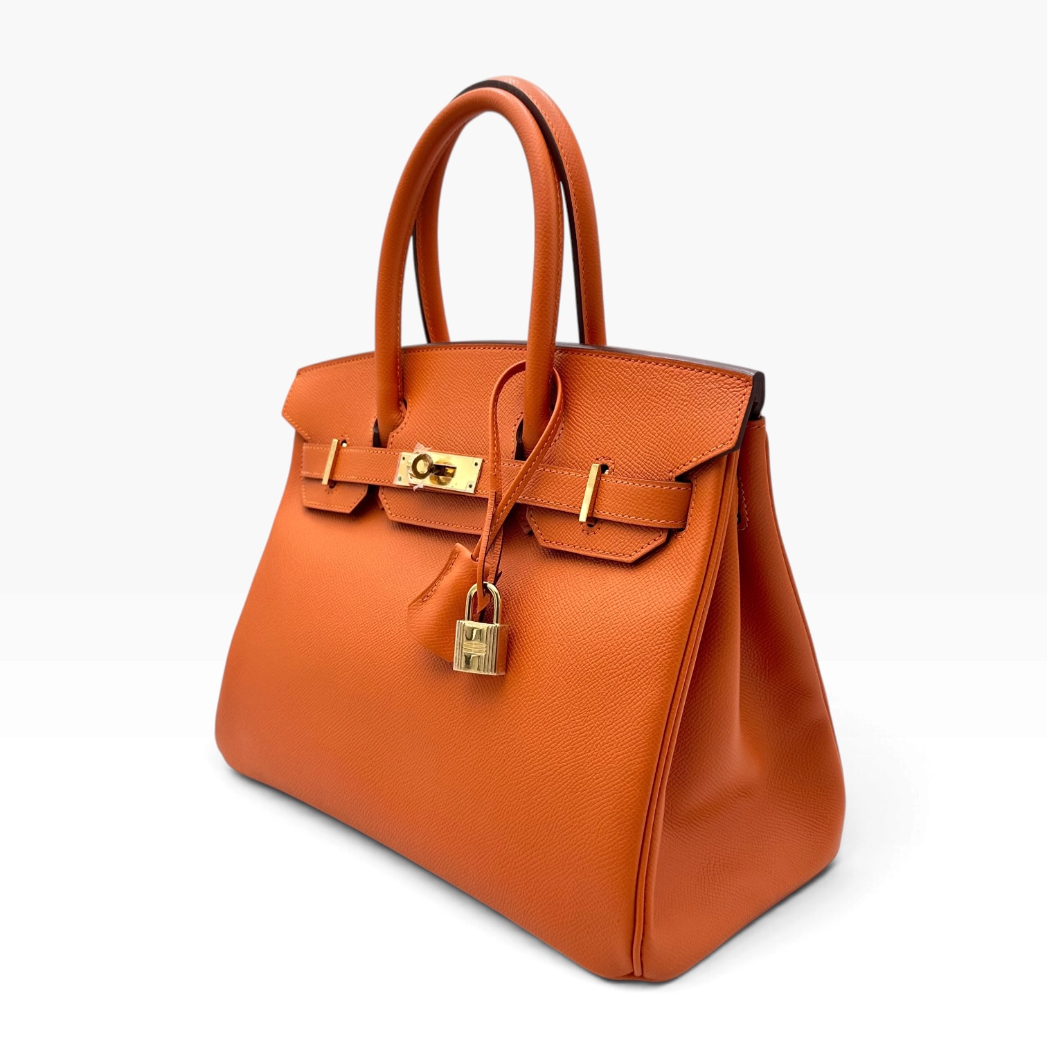 Hermes Birkin 30 Orange Togo Leather