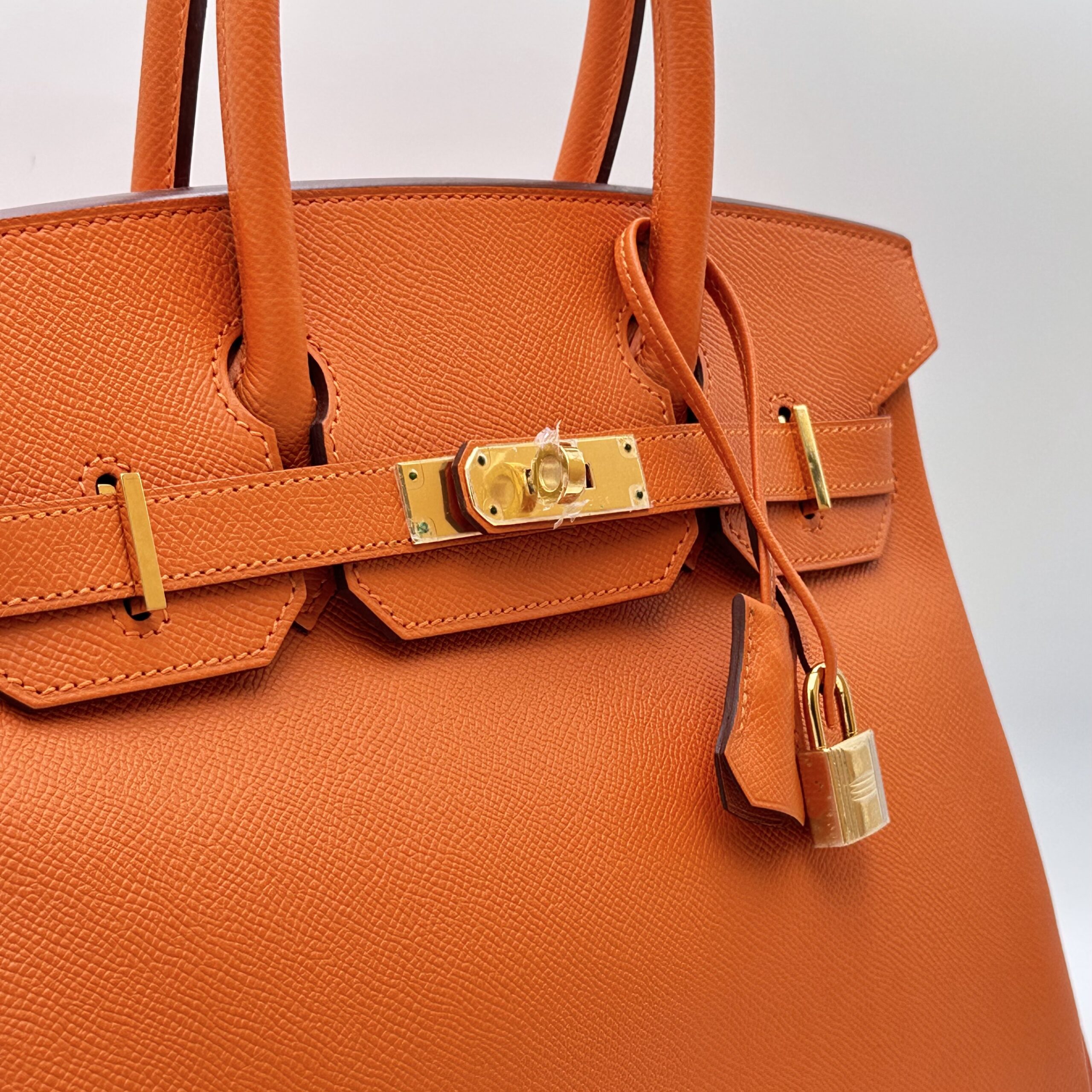 Hermes Birkin 30 Orange Togo Leather