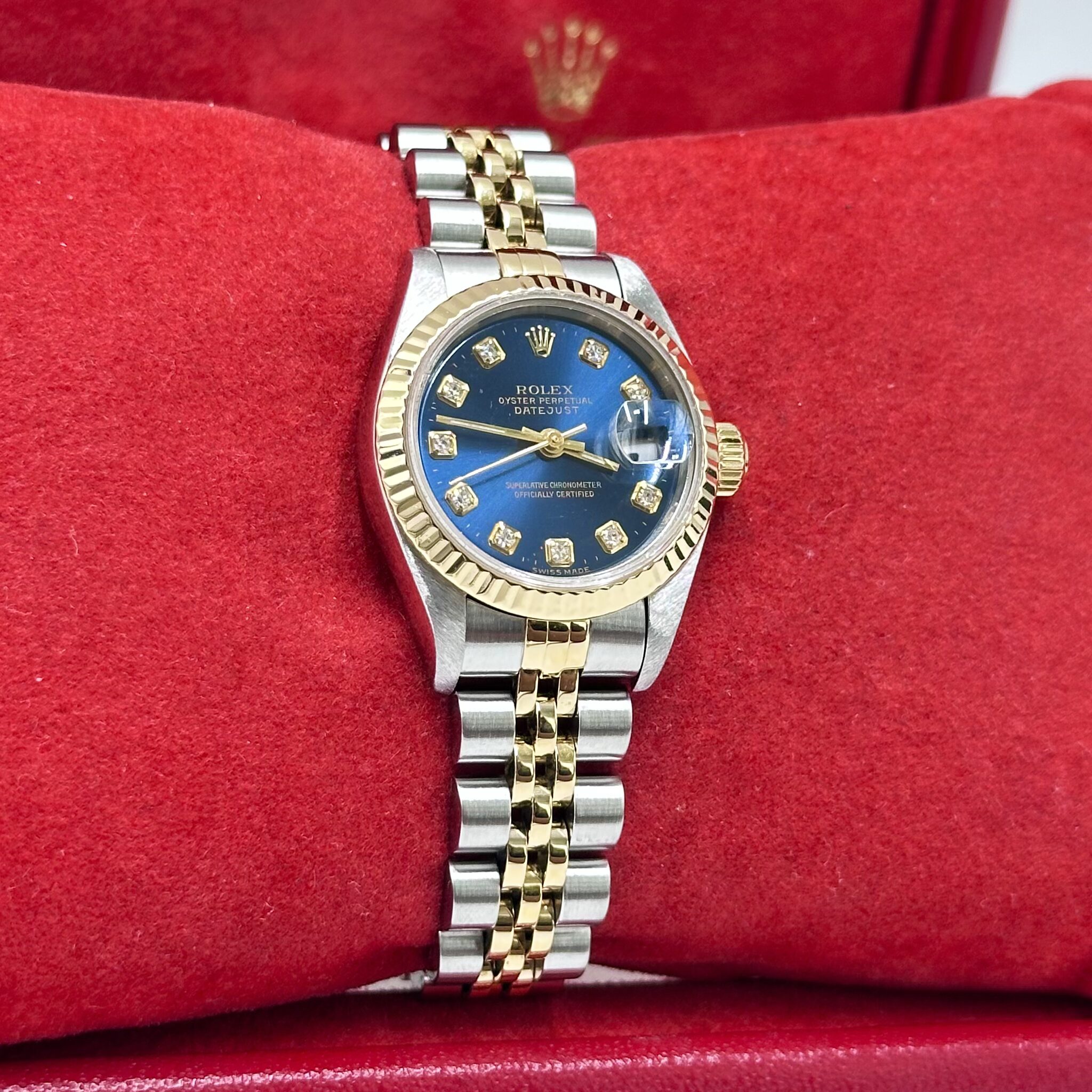 Rolex Lady-Datejust 26mm Blue Diamond Dial Ref. 69173