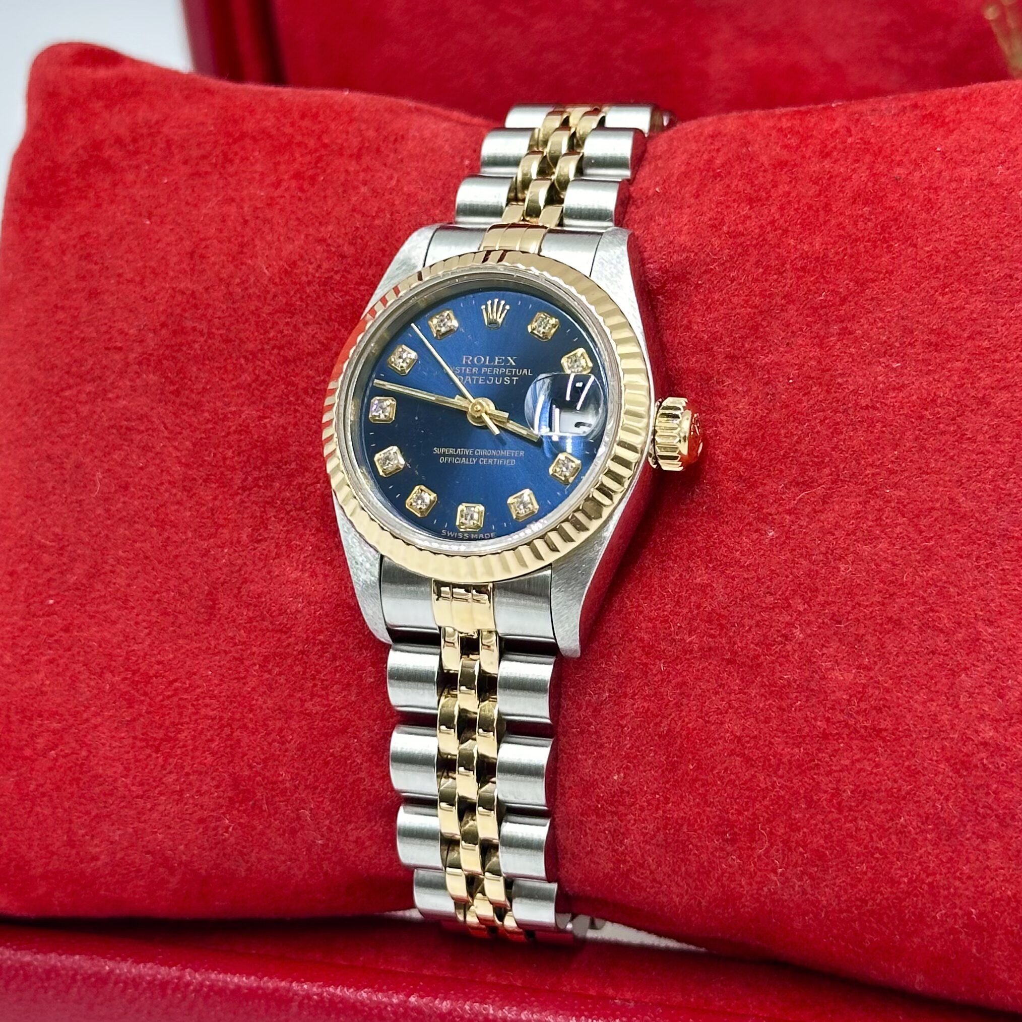 Rolex Lady-Datejust 26mm Blue Diamond Dial Ref. 69173