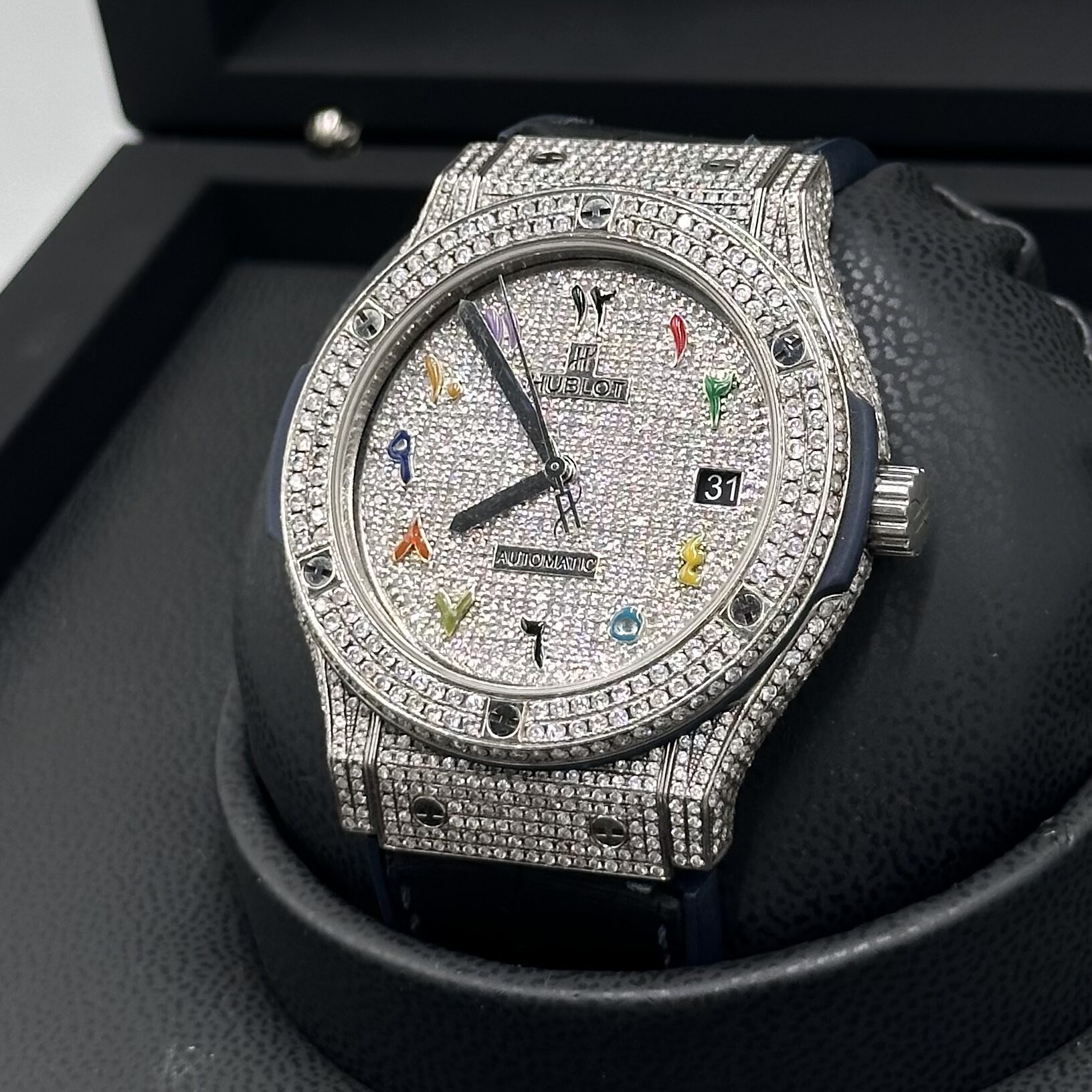 Hublot Classic Fusion Automatic Iced out Diamond Dial 44mm